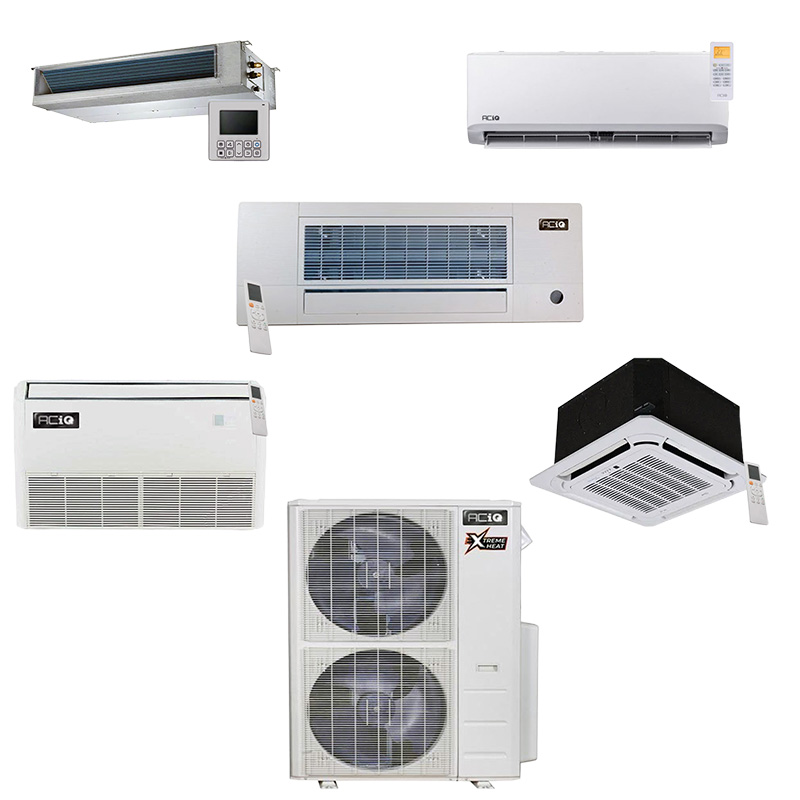 ACiQ 55000 BTU 6 Zone / Room Mini Split Heat Pump AC System | Heats Down To -22°F & Beyond | Choose Your Indoor Units | R454B
