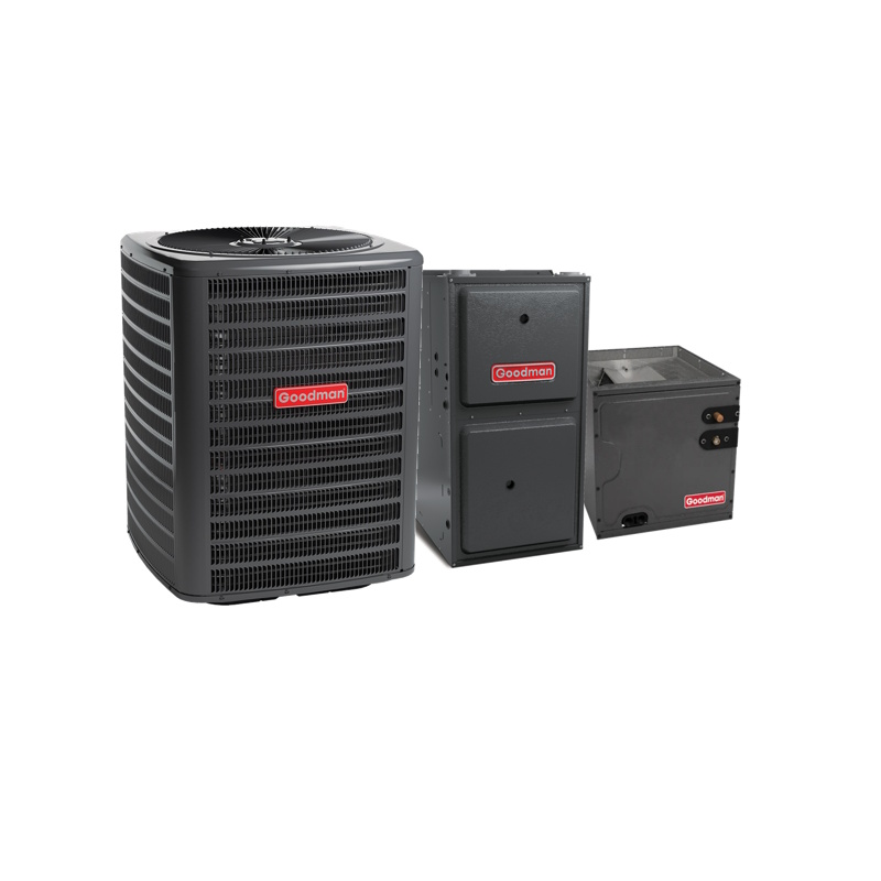 Goodman 4 Ton 17.2 SEER2 80000 BTU 80% Efficiency Variable Speed Two Stage Gas System Upflow C