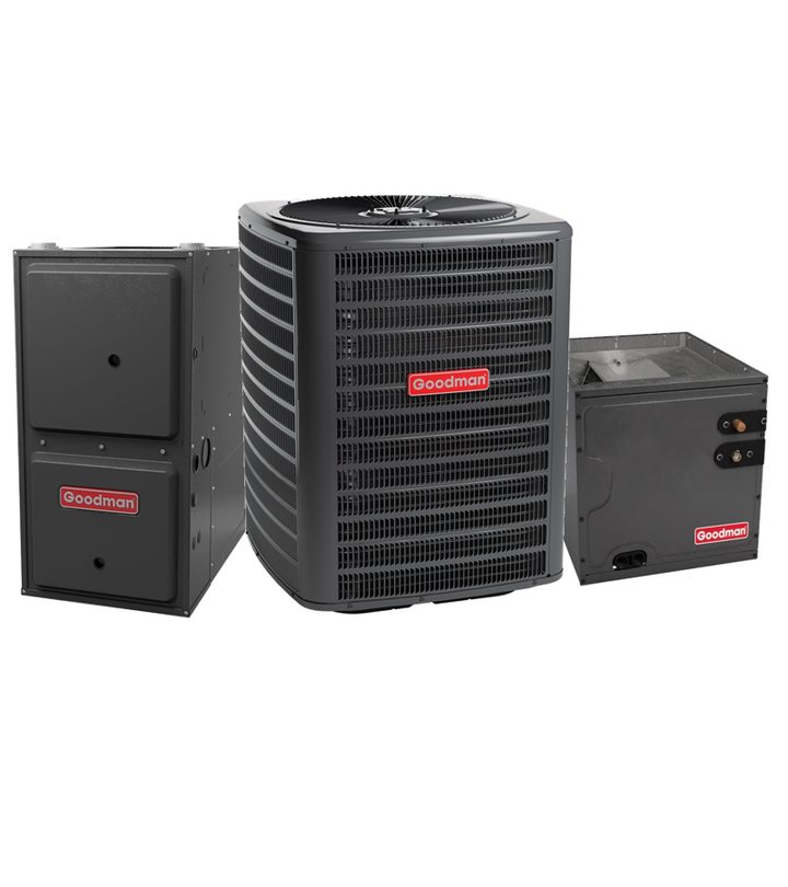 Goodman 3 Ton 17.2 SEER2 Two Stage Condenser 80000 BTU 96% Variable Speed Single Stage Furnace System Upflow Ultra-Low NOx