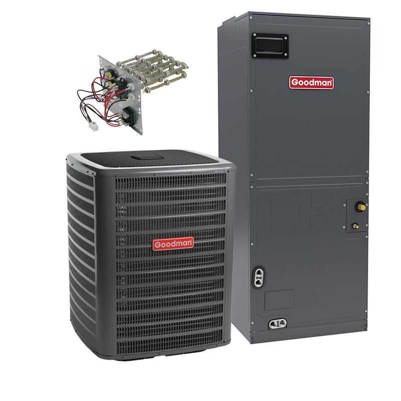 Goodman 3 Ton 17.2 SEER2 Two Stage Variable Speed Heat Pump System With 10kW Heating Element