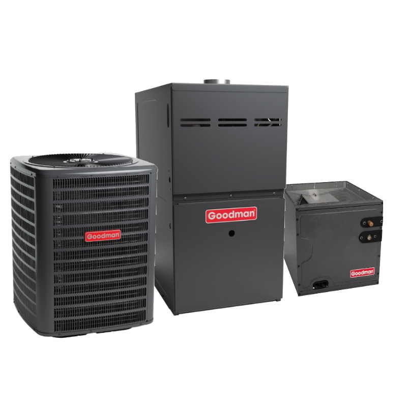 Goodman 1.5 Ton 14.5 SEER2 40000 BTU 80% Single Stage Gas System Upflow w/ 1.5 Ton Coil