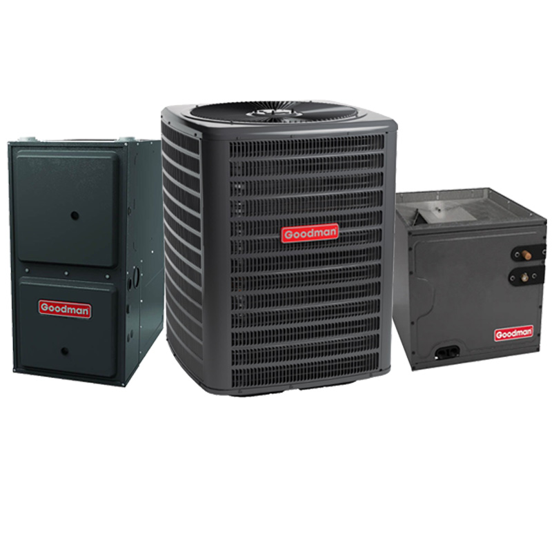 Goodman 2.5 Ton 14.5 SEER2 60000 BTU 96% Single Stage Gas System Downflow