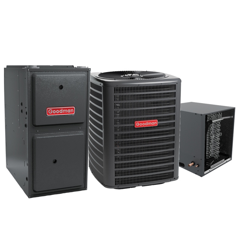Goodman 3 Ton 17.2 SEER2 80000 BTU 96% Two Stage Variable Speed Gas Hybrid Heat Pump Dual System Horizontal