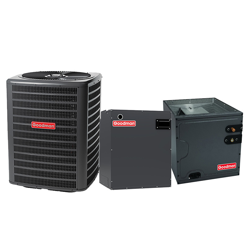 Goodman AC & Air Handler | 4 Ton 17.5 SEER2 2 Stage AC Upflow | R32