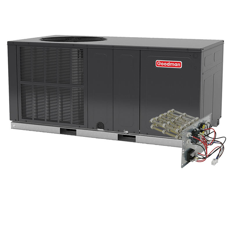Goodman 2 Ton Package Unit Air Conditioning Cooling Only With Electric Heating | 13.4 SEER2 | Horizontal| R32