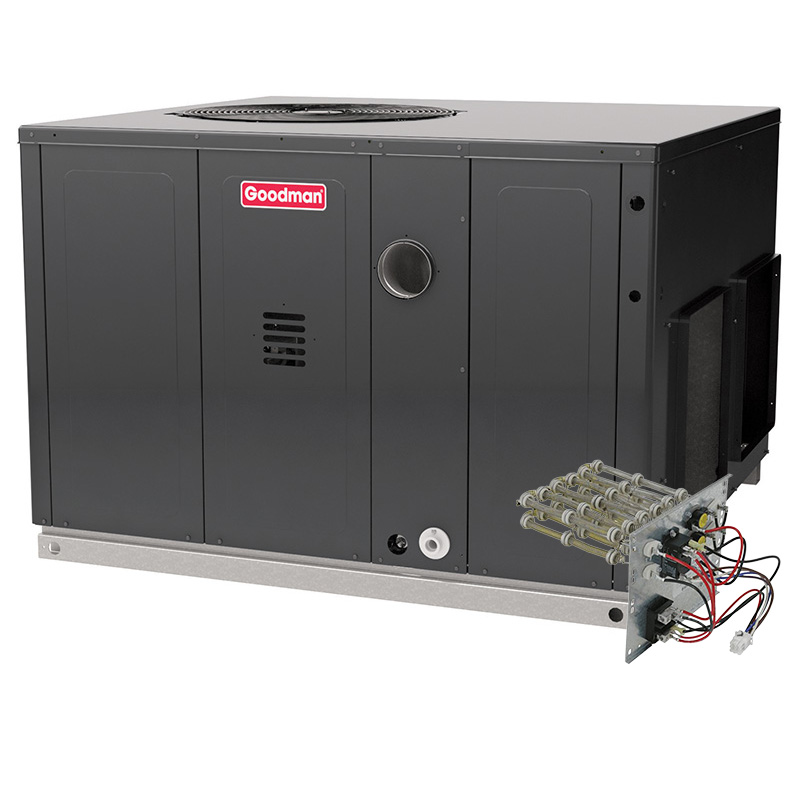 Goodman 2 Ton Package Unit Heat Pump & AC | 13.4 SEER2 Multi-Positional | R32
