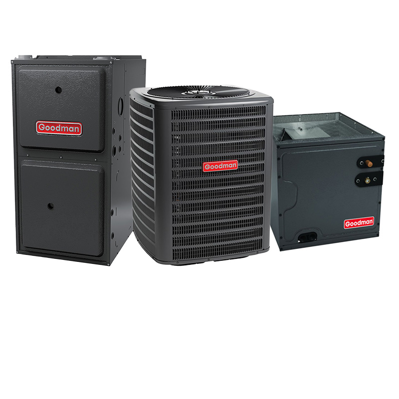 Goodman 1.5 Ton 14 SEER2 60000 BTU 96% AFUE Multi-Speed ECM Gas Furnace System - Upflow | R32
