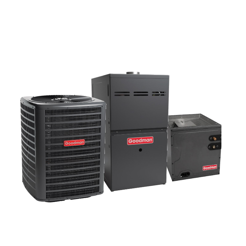 Goodman 1.5 Ton 15.2 SEER2 60000 BTU 80% Two Stage Gas System Upflow w/ 1.5 Ton Coil B