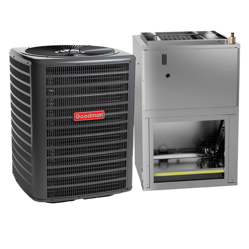 Goodman 1.5 Ton 14.5 SEER2 R32 Heat Pump Split System With 5kW Heater Built-In Wall-Mounted Air Handler