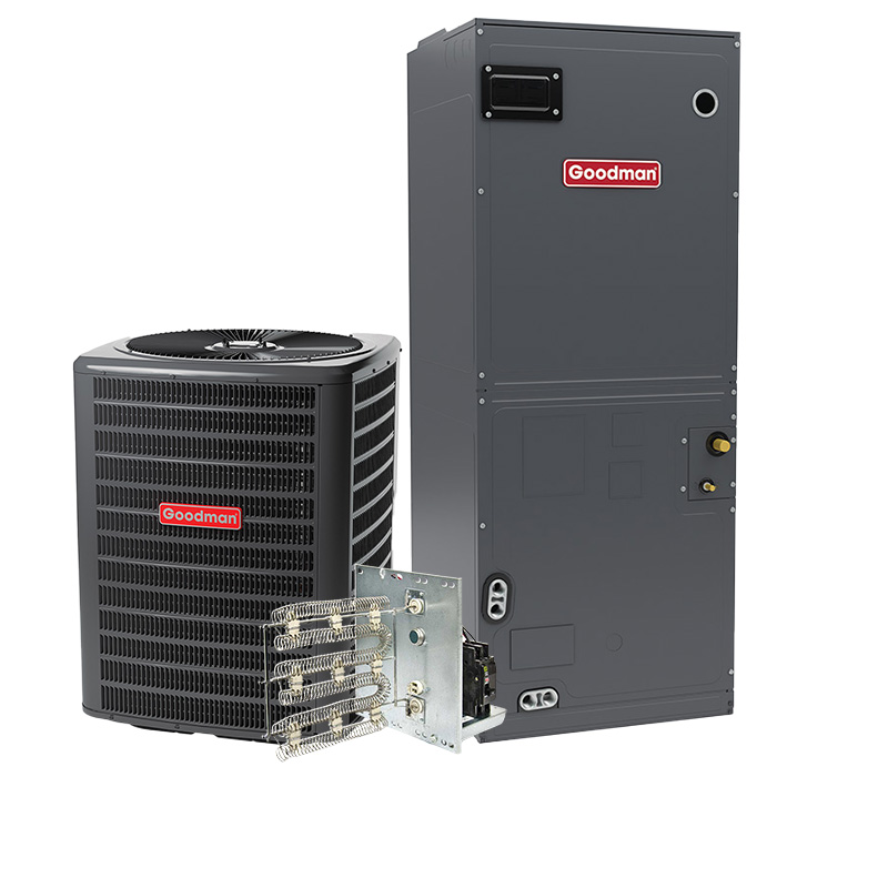 Goodman R32 1.5 Ton 15.2 SEER2 Air Conditioning System With Electric Heat