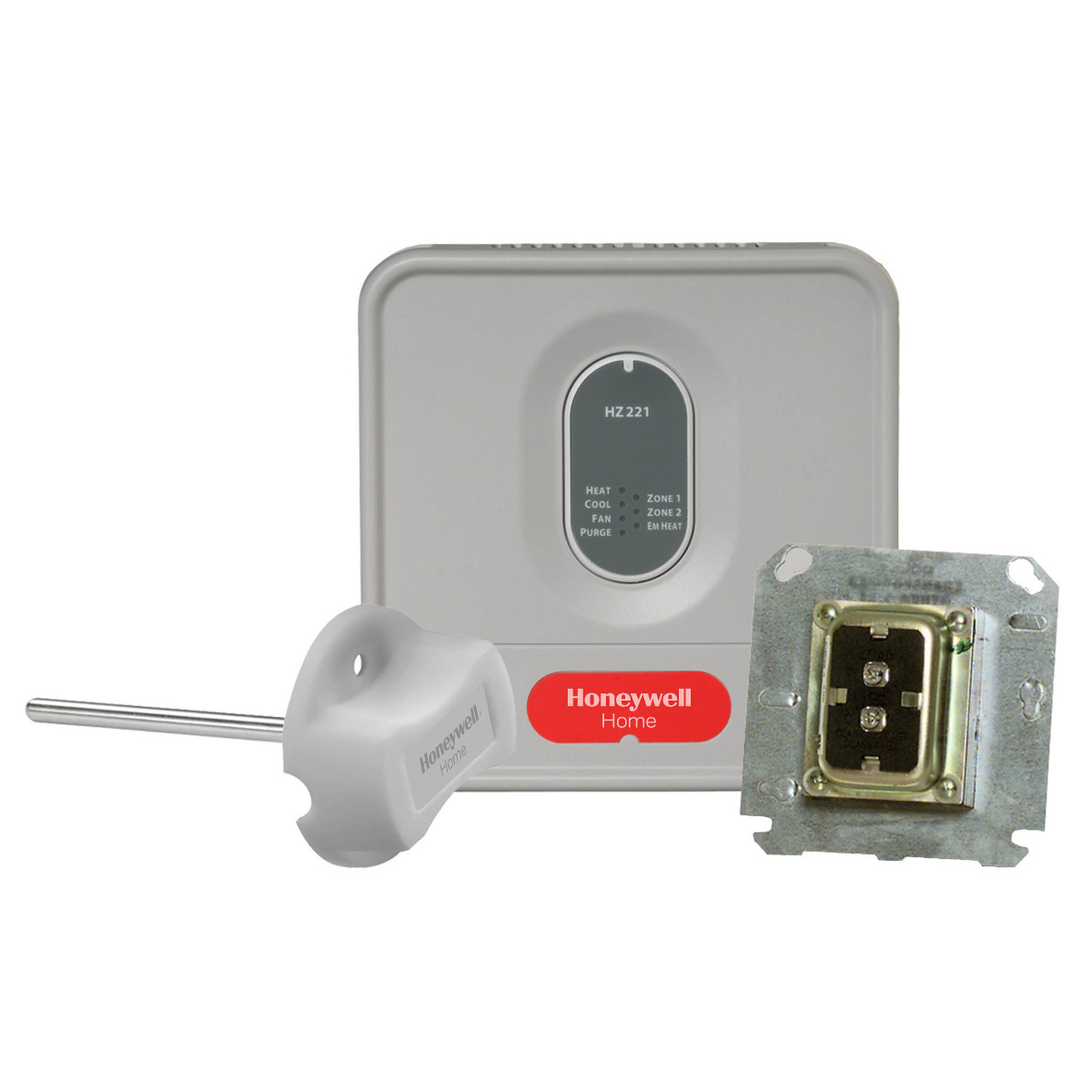 Honeywell HVAC Zoning System For Single Stage Air Conditioning Heat Pumps With Auxiliary Heat - TrueZONE® HZ221 For 2 Zones