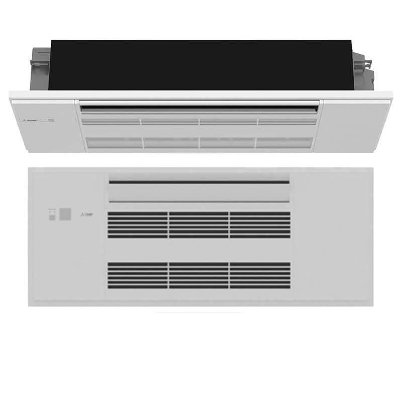 Mitsubishi 18000 BTU Mini Split AC 1-Way Cassette Indoor Unit With Grille [MLZ-KX18NL, MLP-449WU] | R454B