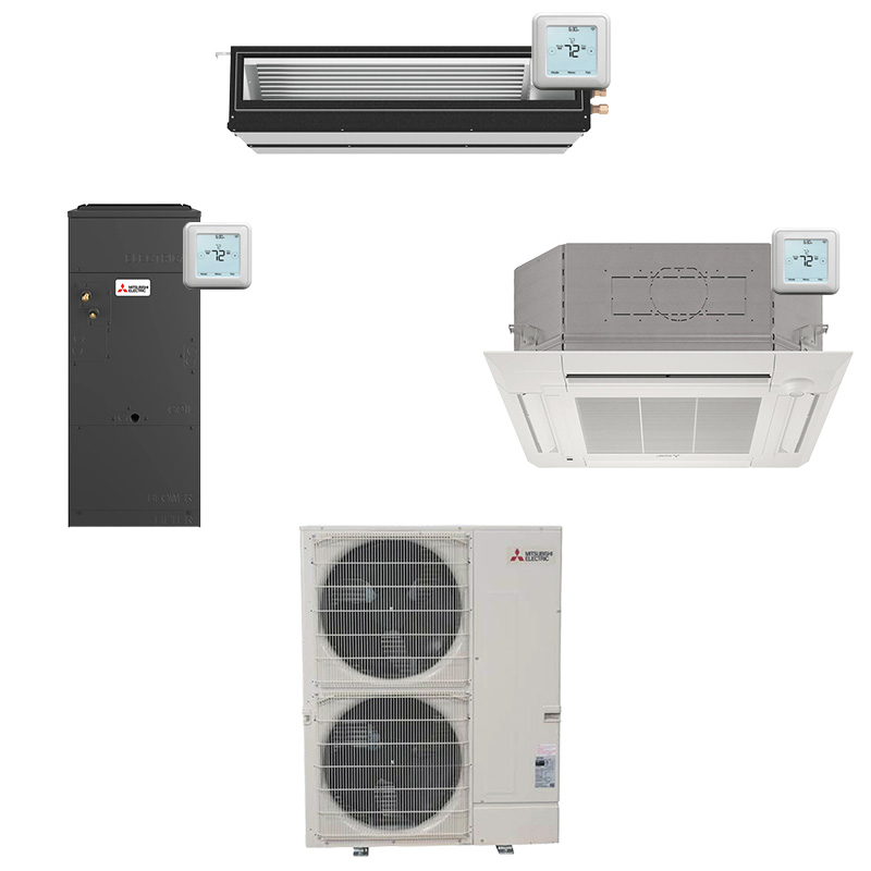 Mitsubishi 42000 BTU Single Zone Mini Split Heat Pump AC System | Up To 21 SEER2 | Light Commercial | Choose Your Indoor Unit | R454B