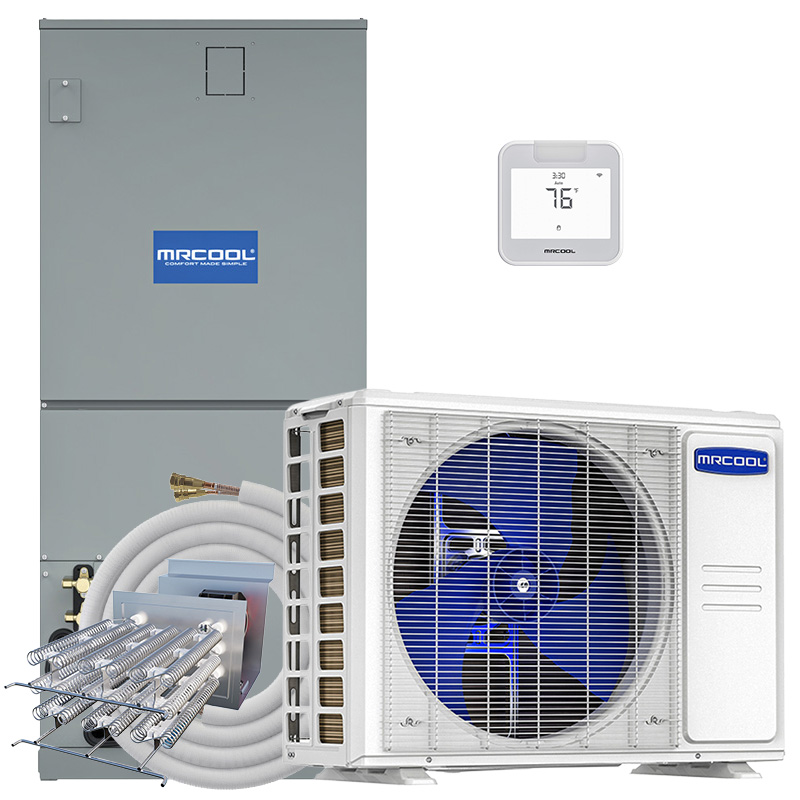 MrCool 2.5 Ton Heat Pump AC Split System | 16.8 SEER2 | 100% Heat At -5°F & Beyond | Includes Smart Thermostat | R454B