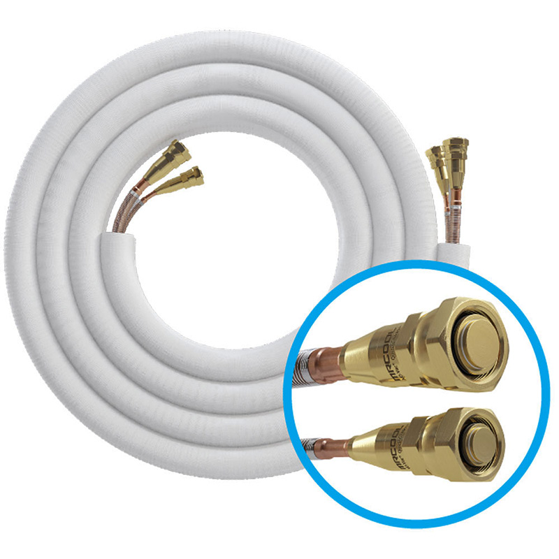 MrCool 50 Feet Precharged R454B No-Vac Quick Connect Lineset | NV50-3834-O