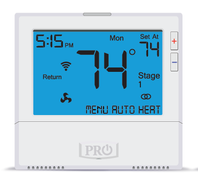 Pro1 IAQ 3 Heat 2 Cool Touchscreen Programmable Wireless Thermostat w/ Humidity