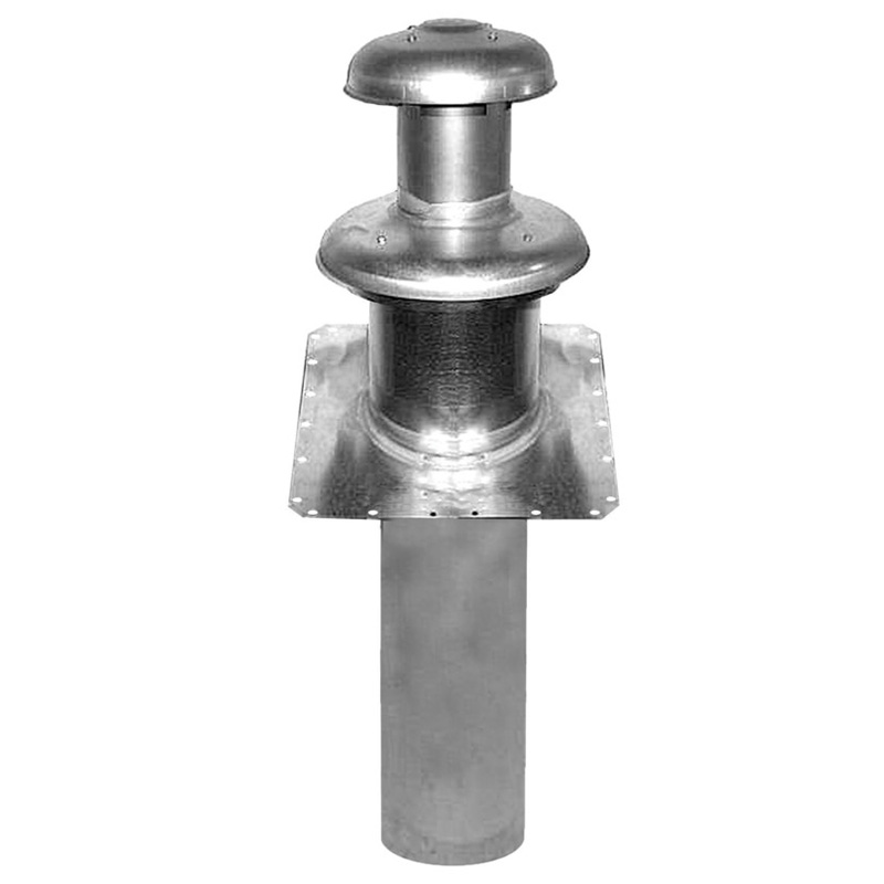 Revolv 51" - 95" Adjustable Roof Jack For Mobile Home AC Gas Furnaces | Sloped Roof Flashing Vent | 2/12 Pitch | Aluminium | 920638