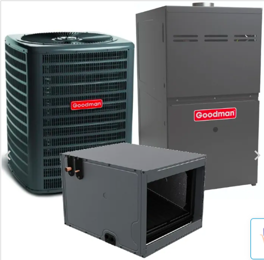 Goodman 1.5 Ton 14.5 SEER2 60000 BTU 80% Gas System Horizontal